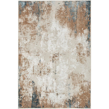 Glitz GLZ06 Modern Abstract Distressed Metallic Shimmer Hi-Low Textured Soft-Touch Polyester Low Profile Short-Pile Taupe/Blue/Grey/Cream/Multicolour Rug-Nourison-Rug Love - The Most Loved Rug Store